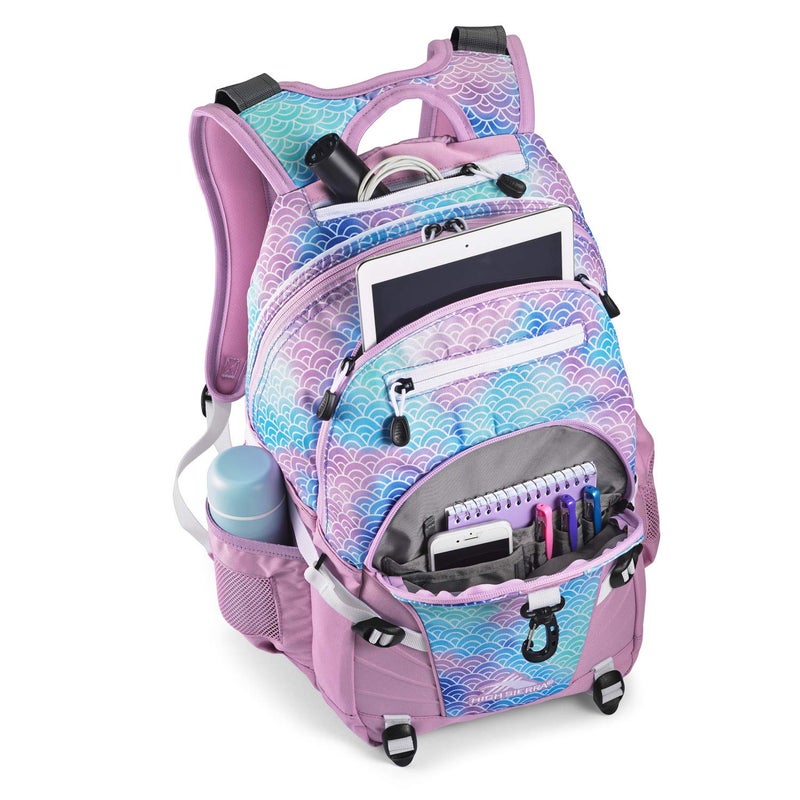 High Sierra Loop Backpack, Travel, or Work Bookbag with tablet sleeve, One Size, Rainbow Scales - Image 2